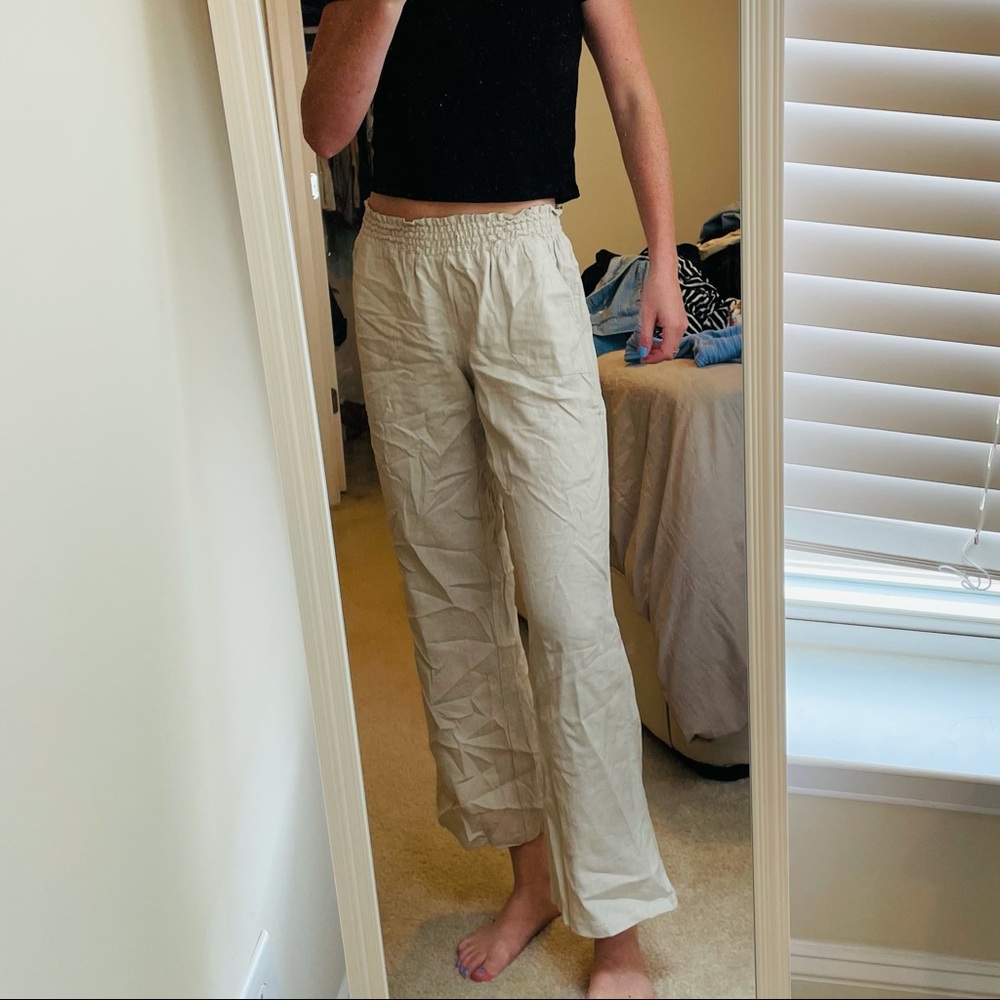 Thin linen pants